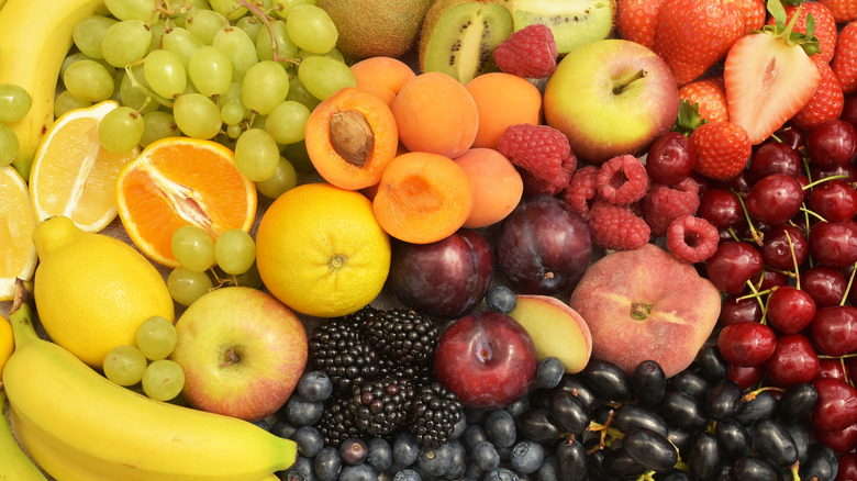 Various fresh fruits on display