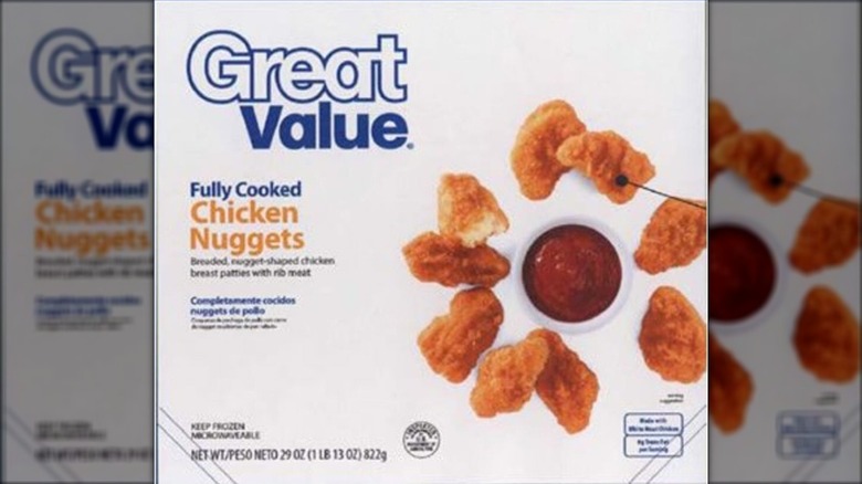 Great Value chicken nugget package