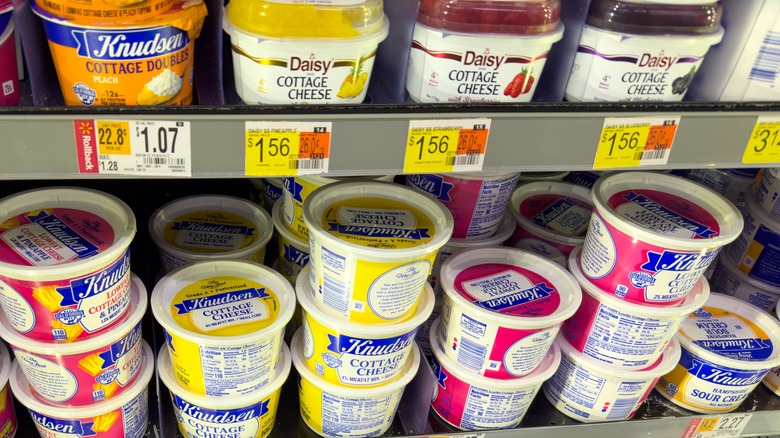 cottage cheese on shelf