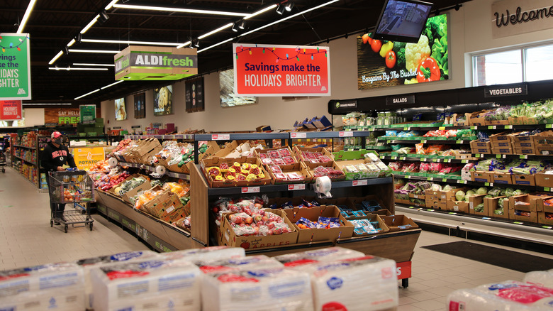 Person shopping in Aldi