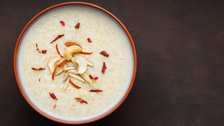 Bowl of rice pudding