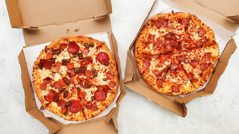 Two large pizzas