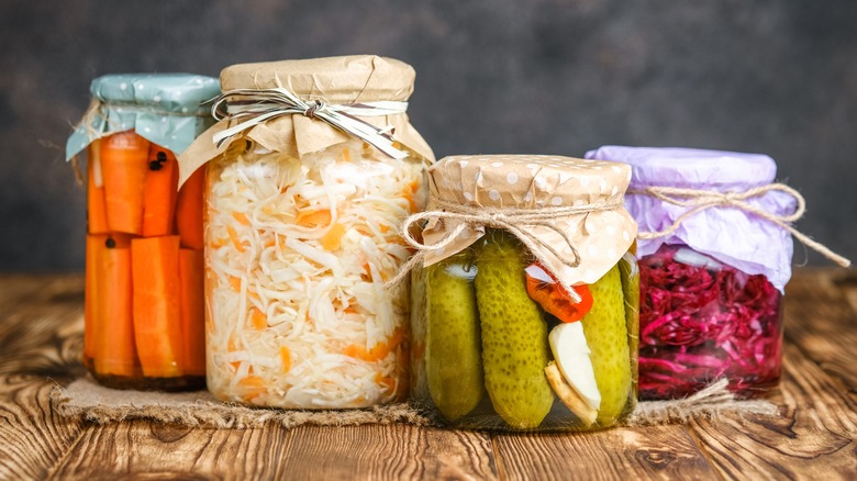 fermented foods in jars