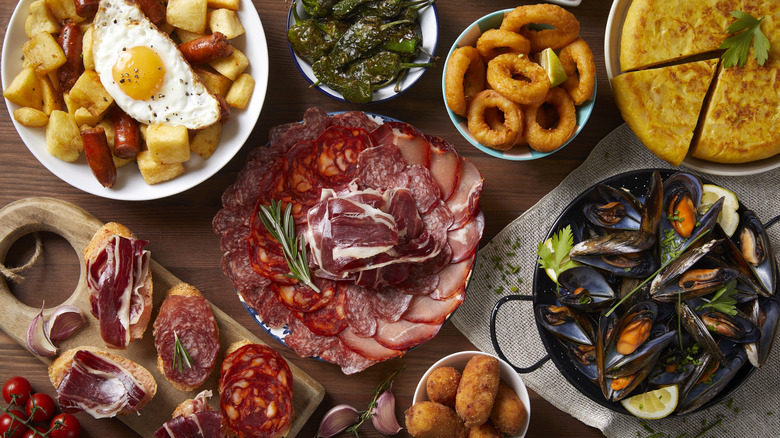 selection of Spanish food