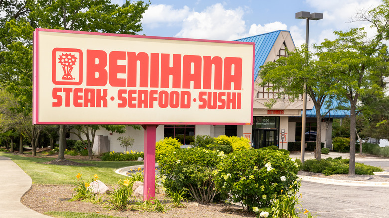 Benihana sign outside a restaurant