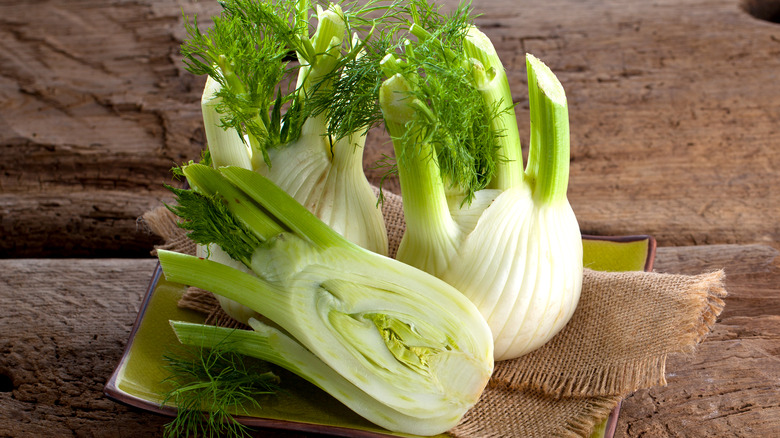 fennel bulbs on table