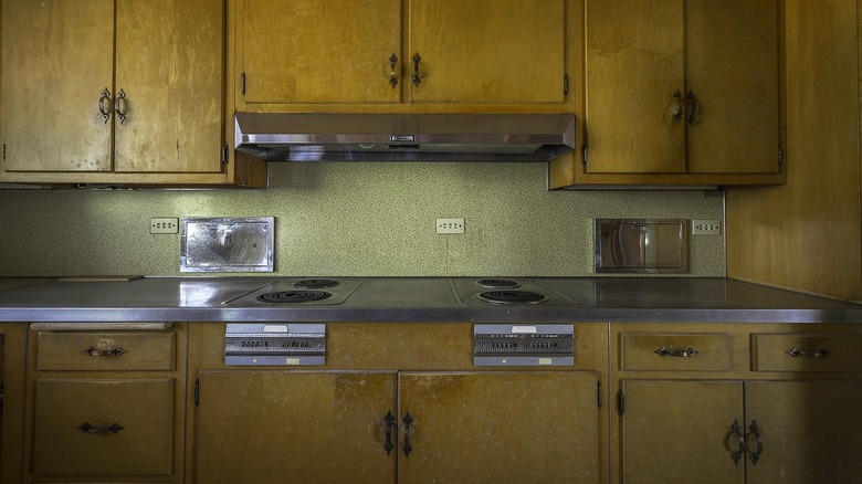 old wooden kitchen