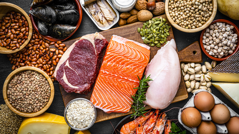 selection of protein sources