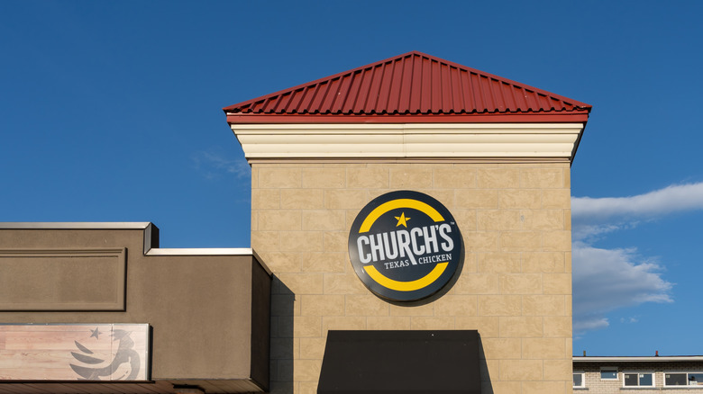 Exterior of a Church's Texas Chicken fast food location