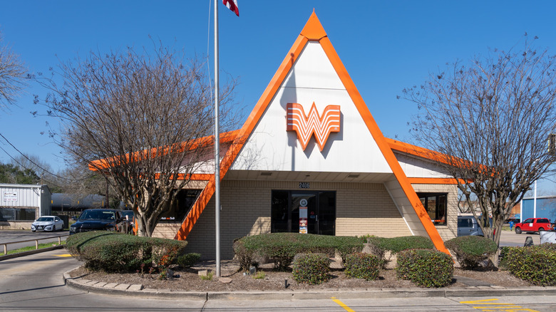 Exterior of a Whataburger fast food location