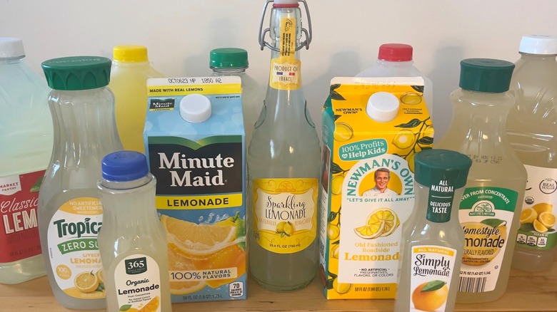 Bottles of lemonade