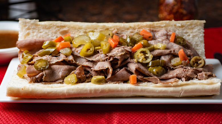 Italian beef sandwich