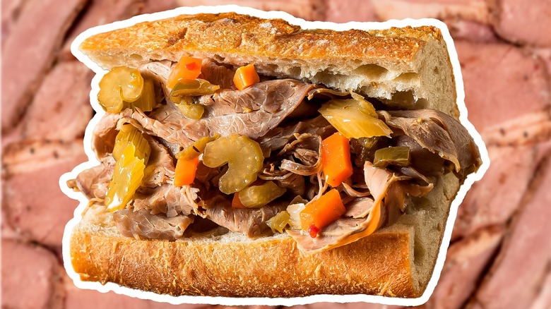 Italian beef sandwich