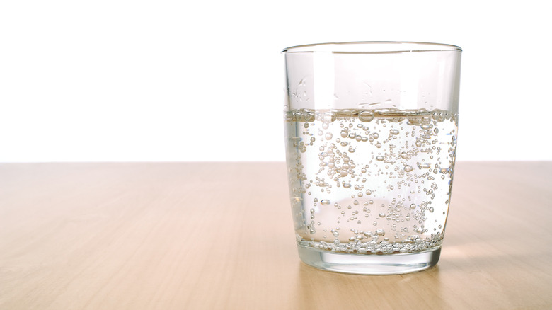 glass of sparkling water