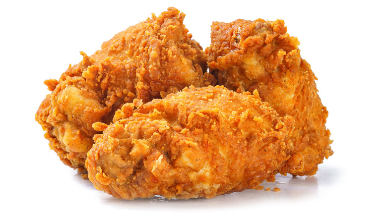 Fried chicken pieces
