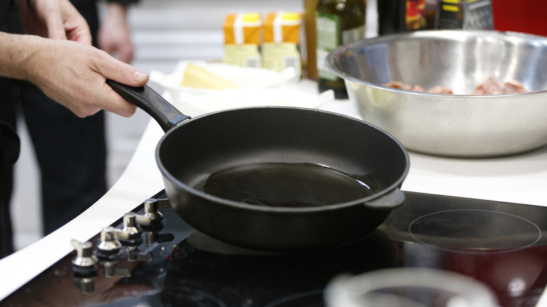 Pan on stovetop