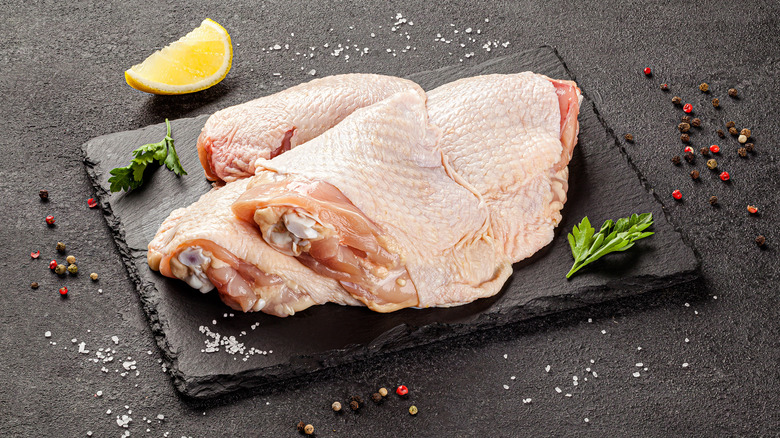 Bone-in skin-on chicken thighs