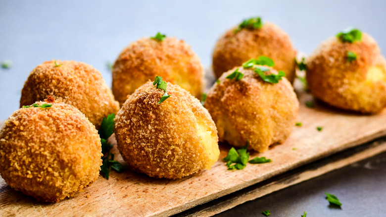 platter of arancini