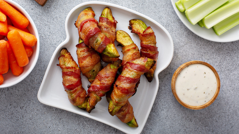 bacon-wrapped avocado slices