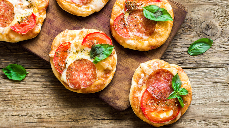 mini pepperoni pizzas