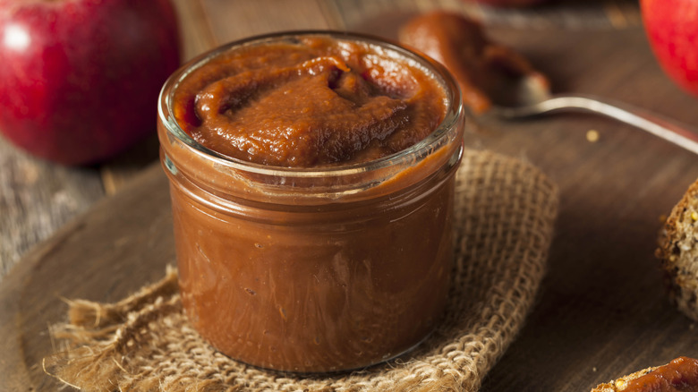 Jar of apple butter