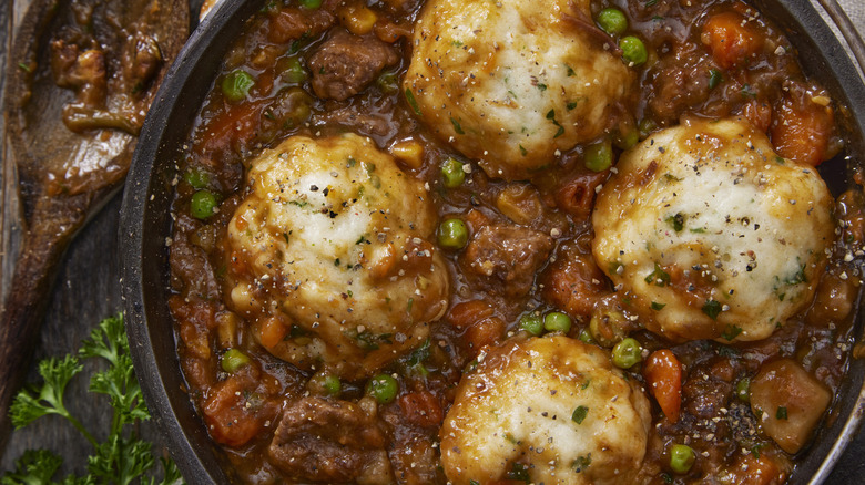 Beef stew and dumplings