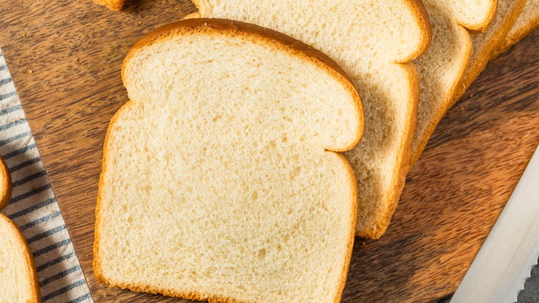 Slices of white bread