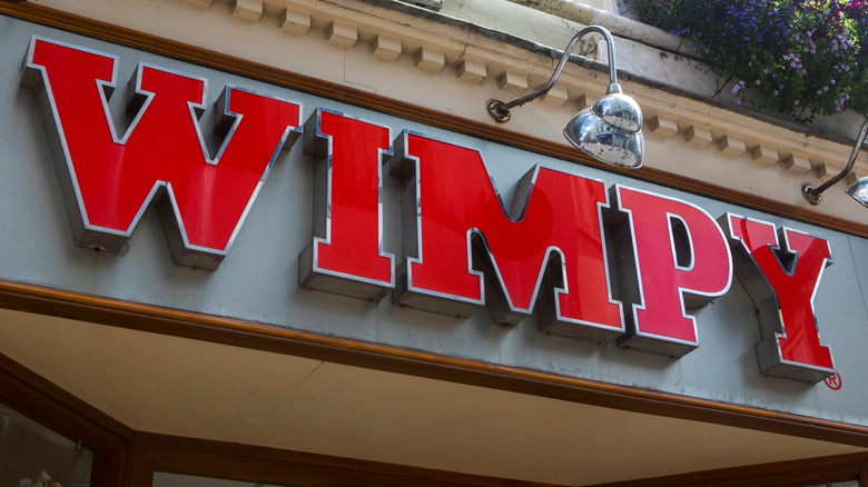 The Wimpy logo on a store exterior