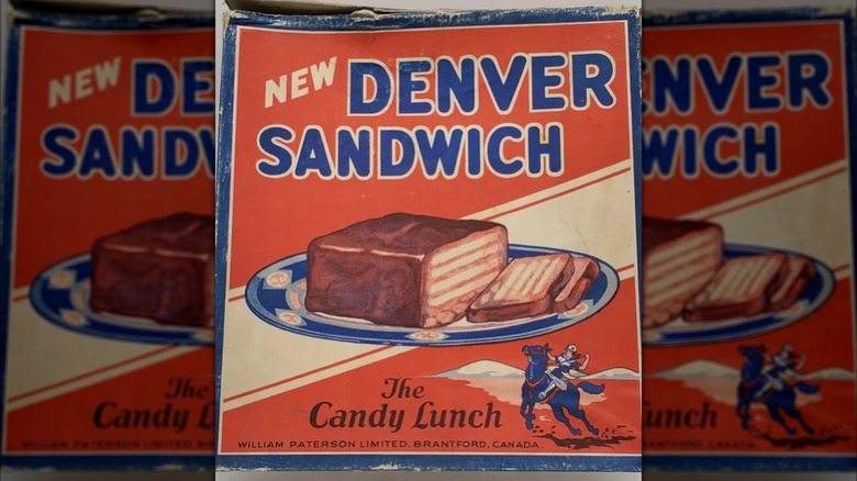 Old box for Denver Sandwich candy bars