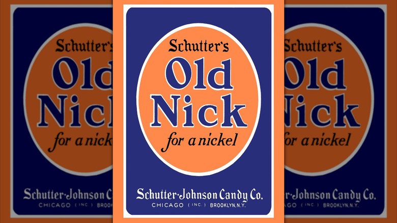 Vintage advert for Old Nick candy bars
