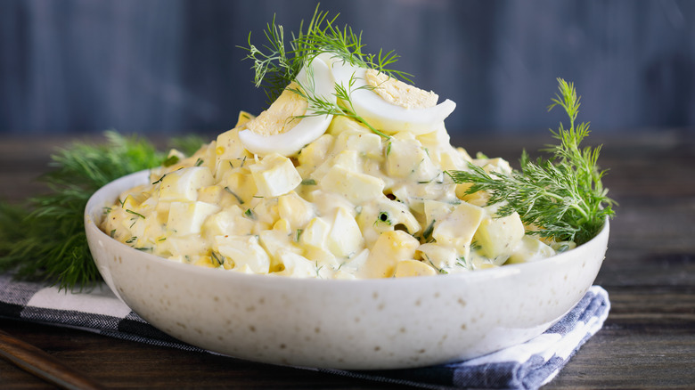 Bowl of egg salad