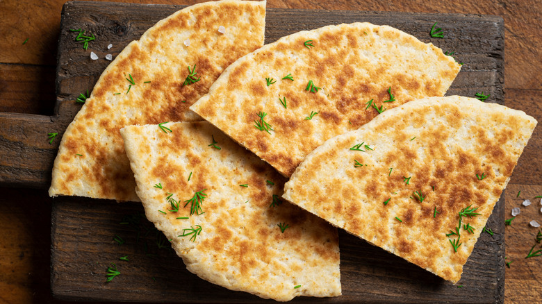 Pita bread triangles