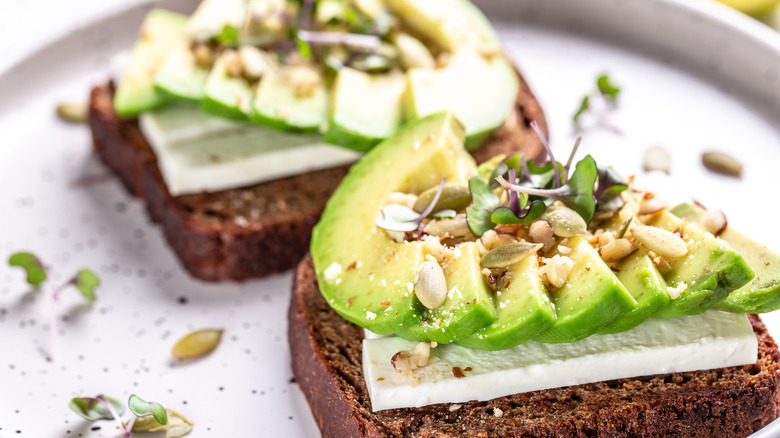 Nut and seed avocado toast 
