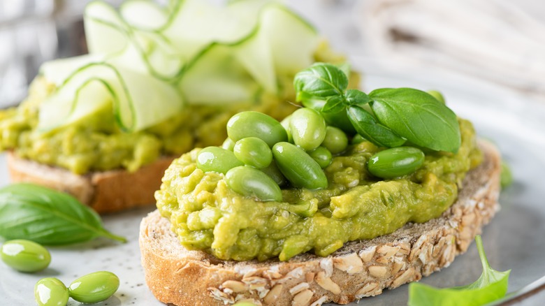 Edamame avocado toast