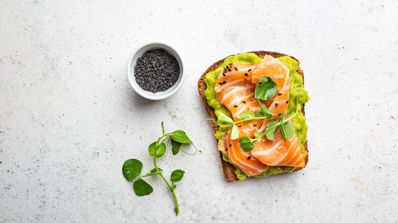 Salmon avocado toast