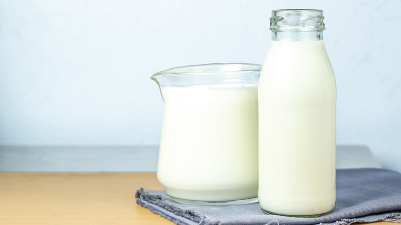 Containers of milk