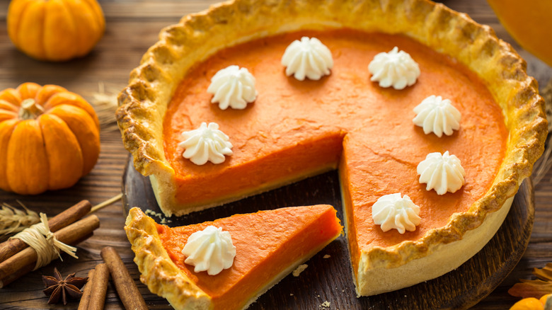 Pumpkin Pie with Cream