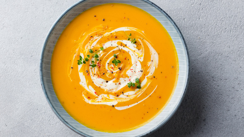 Pumpkin and carrot soup