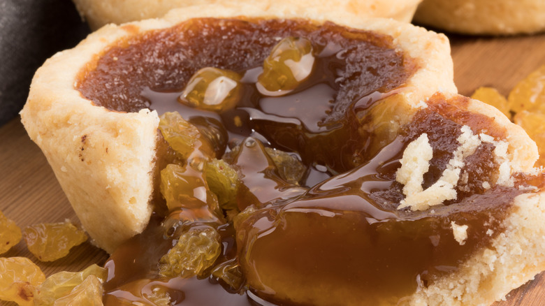 Close up of a butter tart