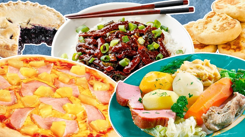 Assortment of Canadian dishes