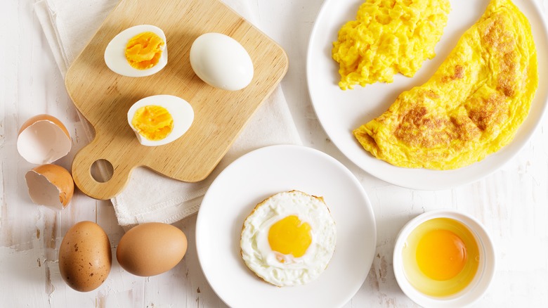 Eggs prepared a variety of ways