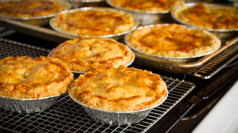 meat pies cooling