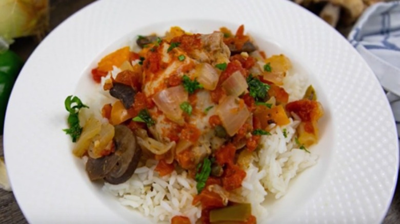 instant pot shredded chicken Cacciatore