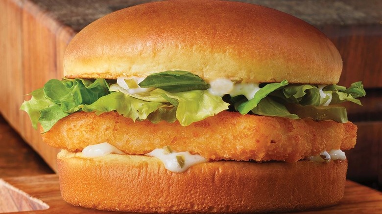 big fish sandwich close up