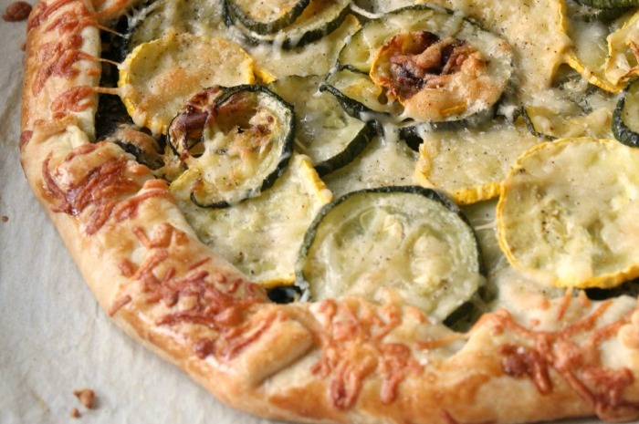 Roasted Zucchini and Yellow Squash Galette