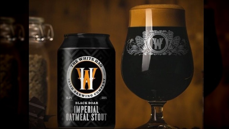 Black Boar Stout can schooner