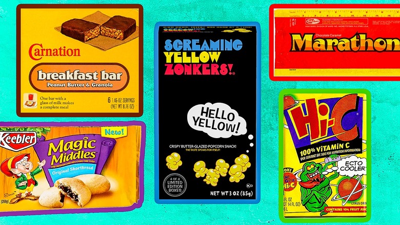 Composite image of cancelled lunch box foods