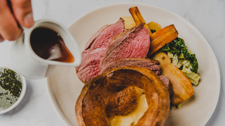 Sunday roast with Yorkshire pudding
