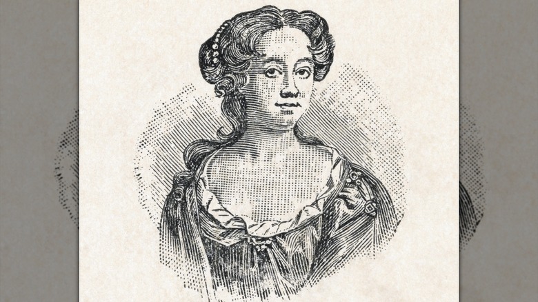 Sketch portrait of Aphra Behn