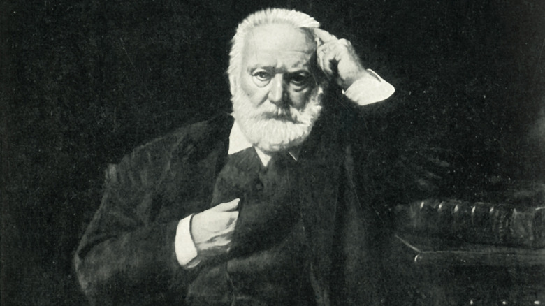Black and white portrait of Victor Hugo